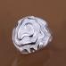 Жіноче Кільце з срібла у вигляді квітки Троянда - стерлінгове срібло